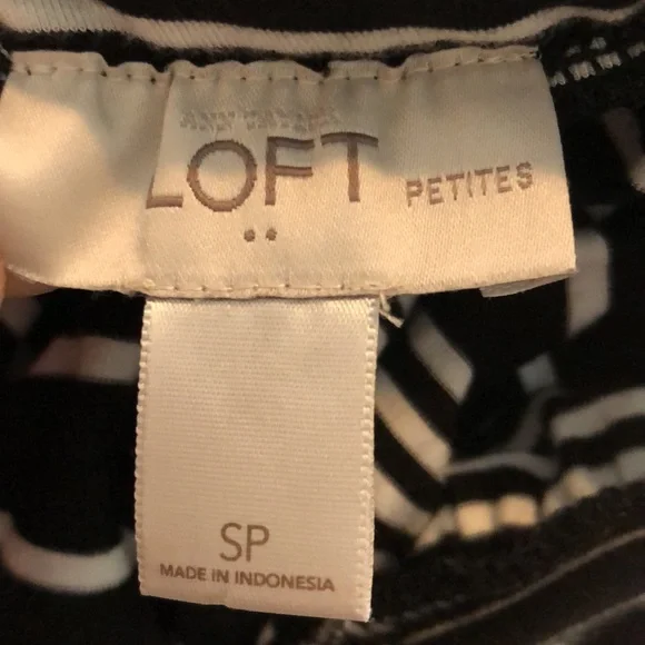 Loft Petites Maxi Skirt Black And White Striped  Size SP - Picture 9 of 15